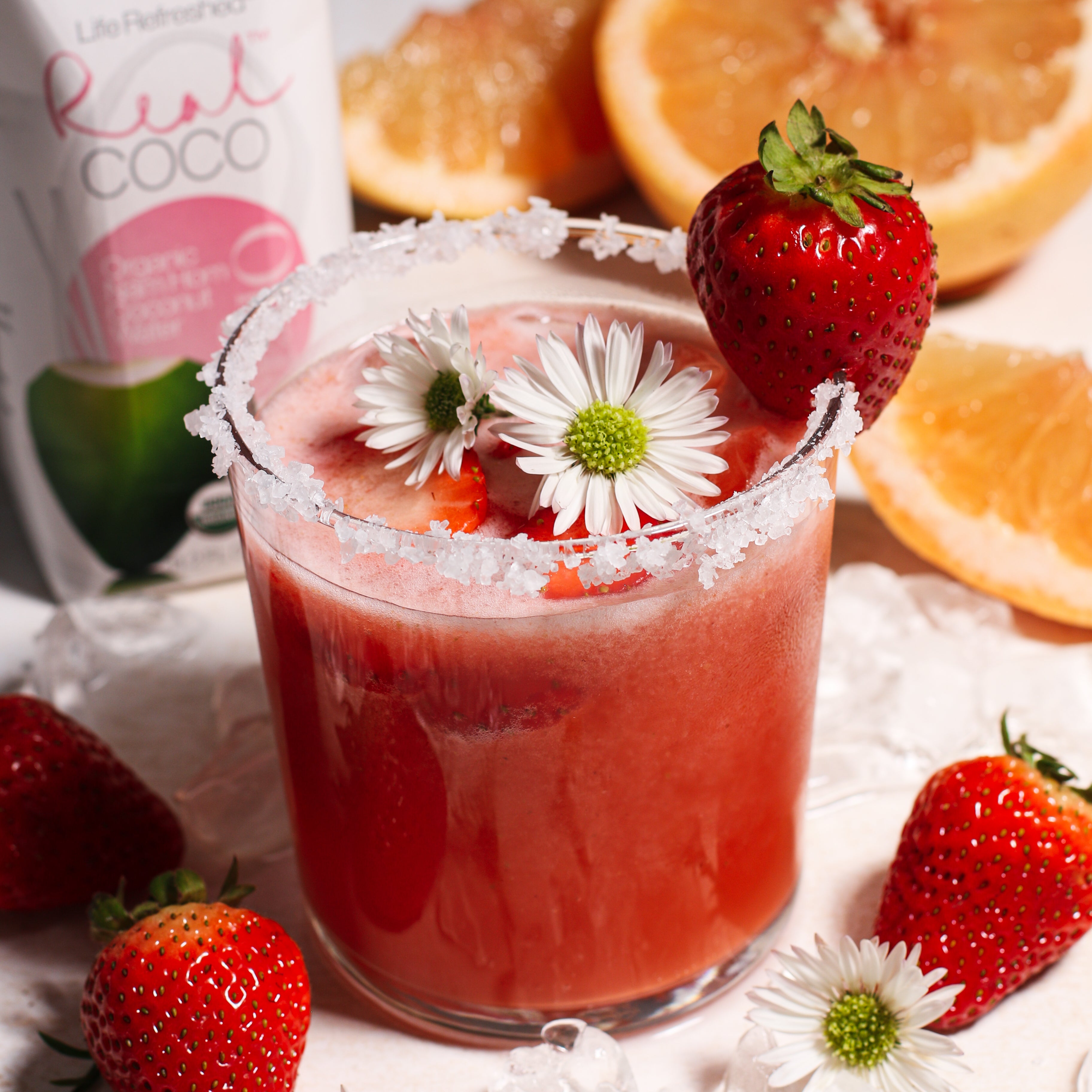 Pink Strawberry Paloma – Life Refreshed Brands - Real Coco
