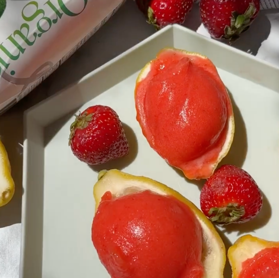 Lemon Strawberry Sorbet – Life Refreshed Brands - Real Coco