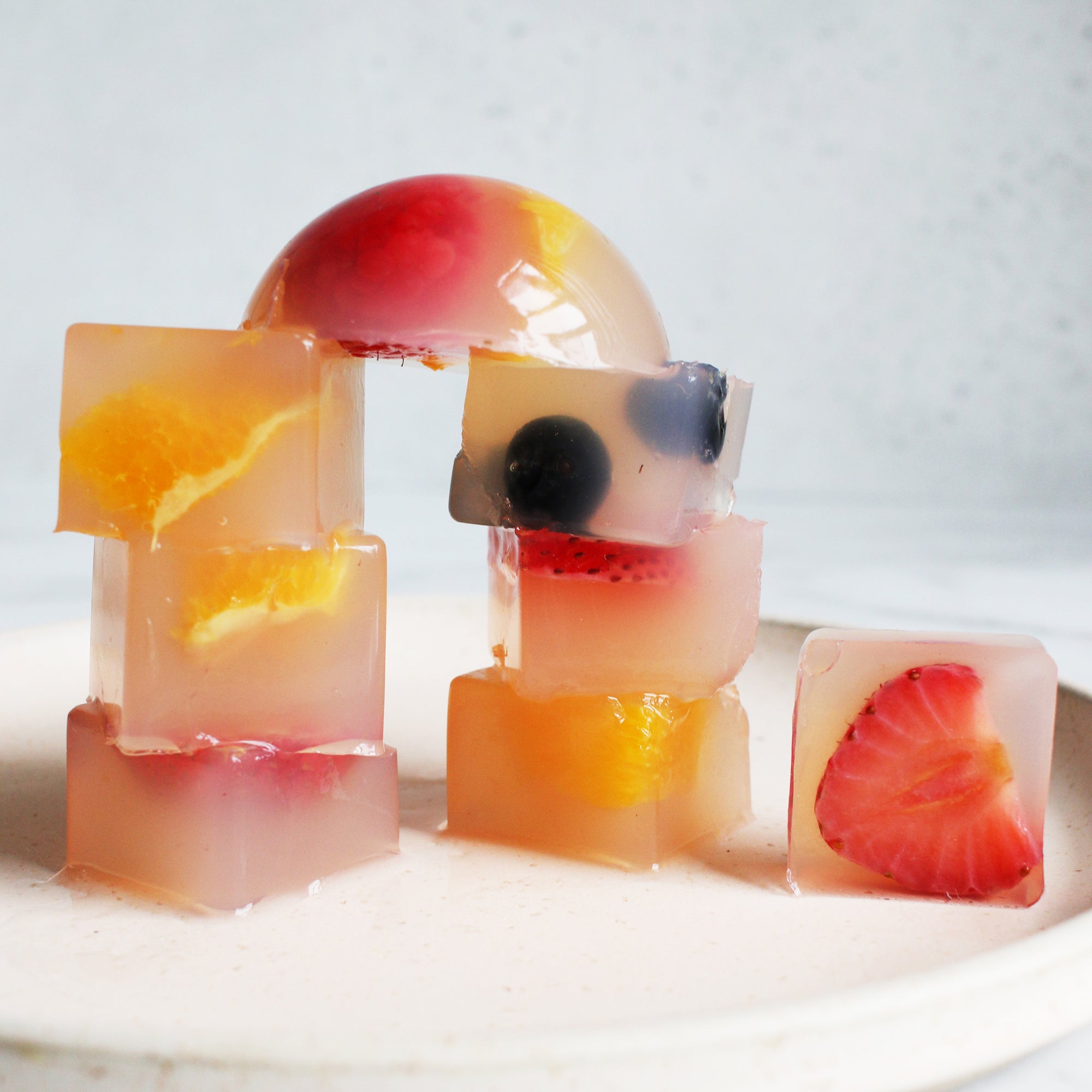 Pink Coconut Fruit Jelly