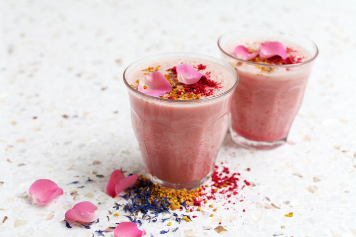 Raspberry-Rose Beauty Latte