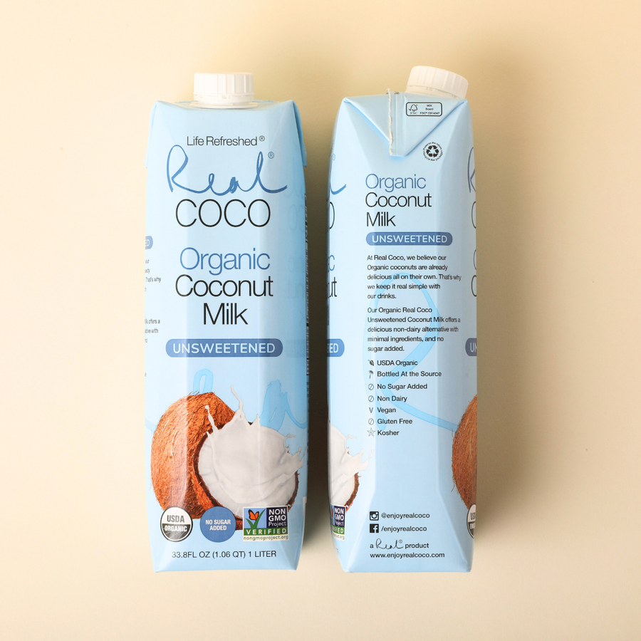 Organic Unsweetened Coconut Milk (1L - 6 Pack) – Real Coco