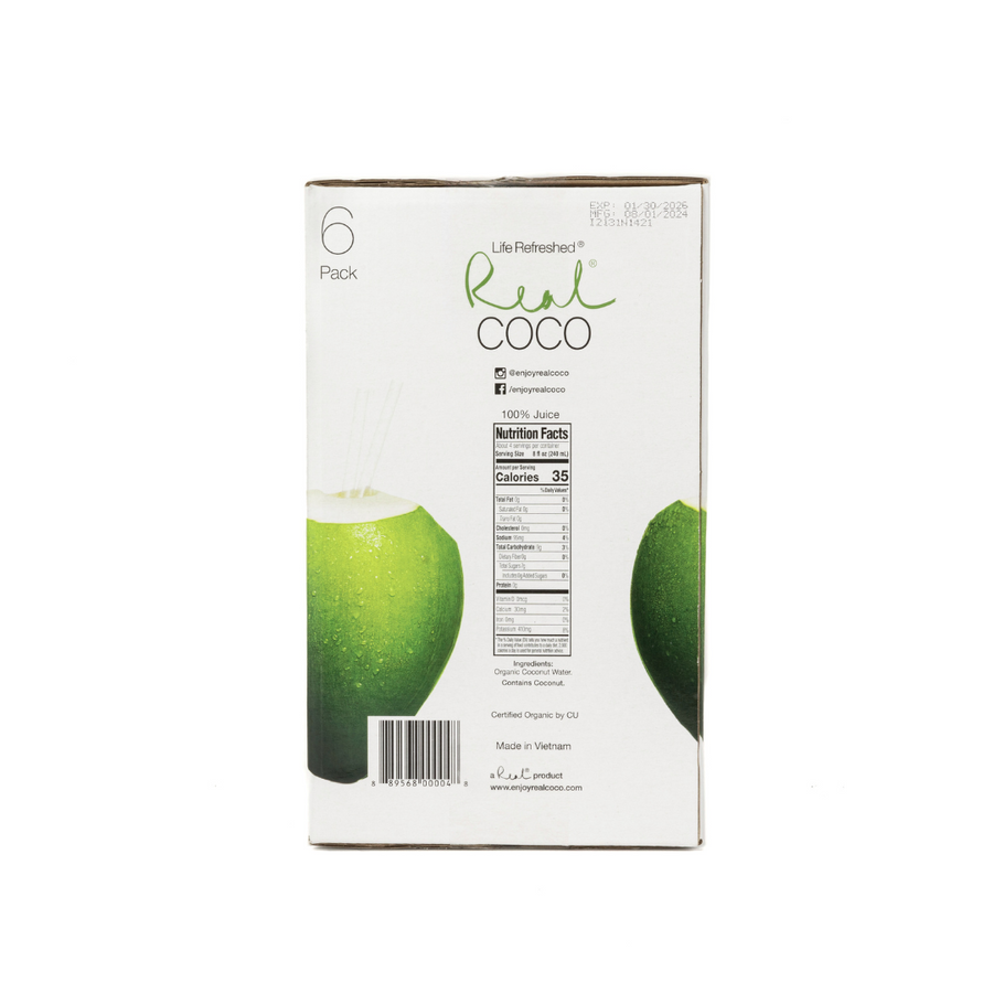 Organic Pure Coconut Water (1L - 6 Pack)