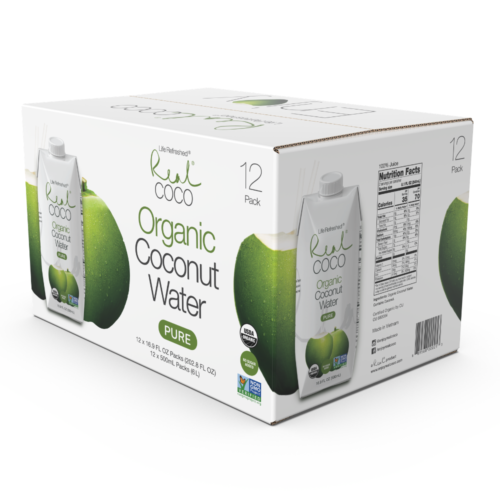 Organic Pure Coconut Water (500ML - 12 Pack)