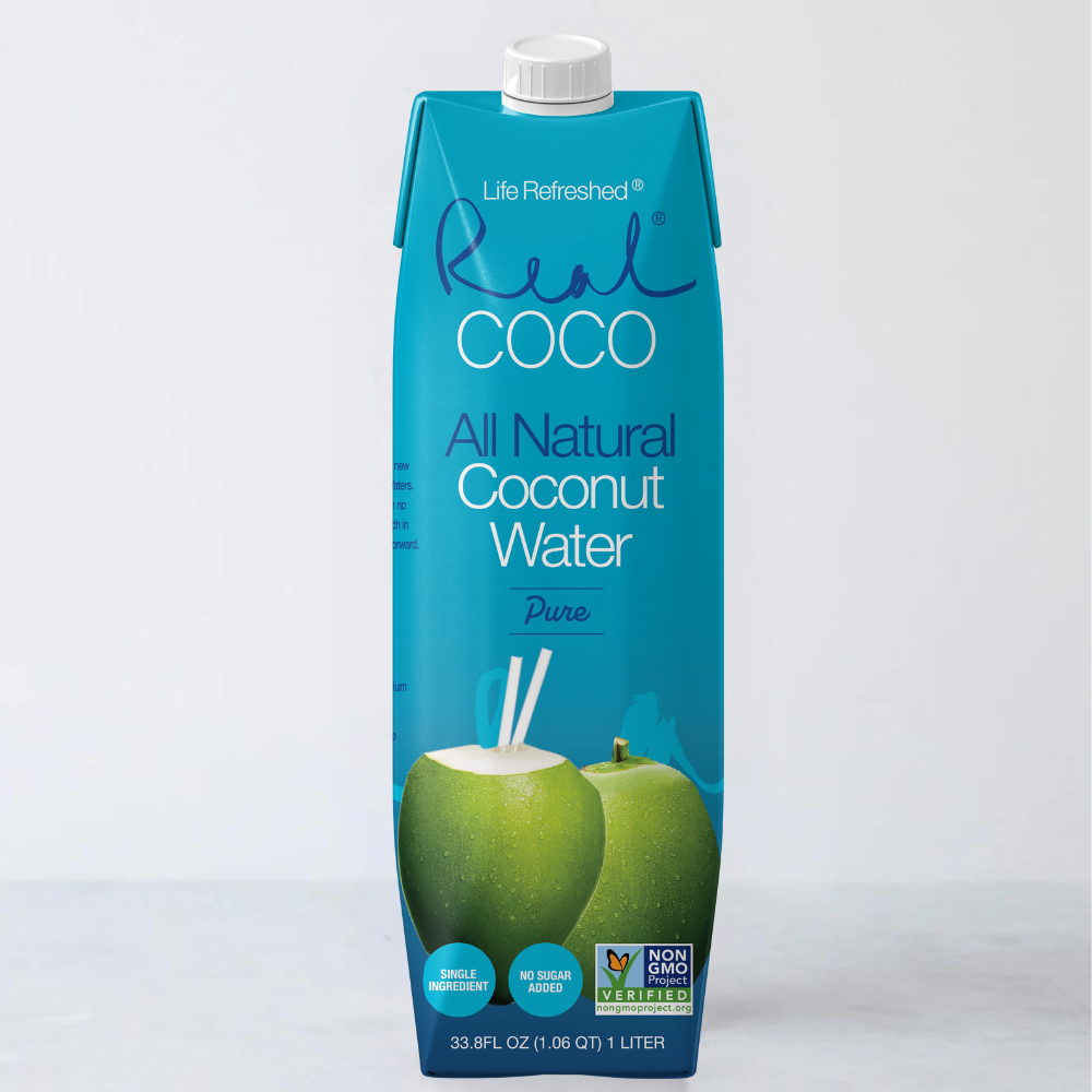 All Natural Pure Coconut Water 1L/6pk – Real Coco
