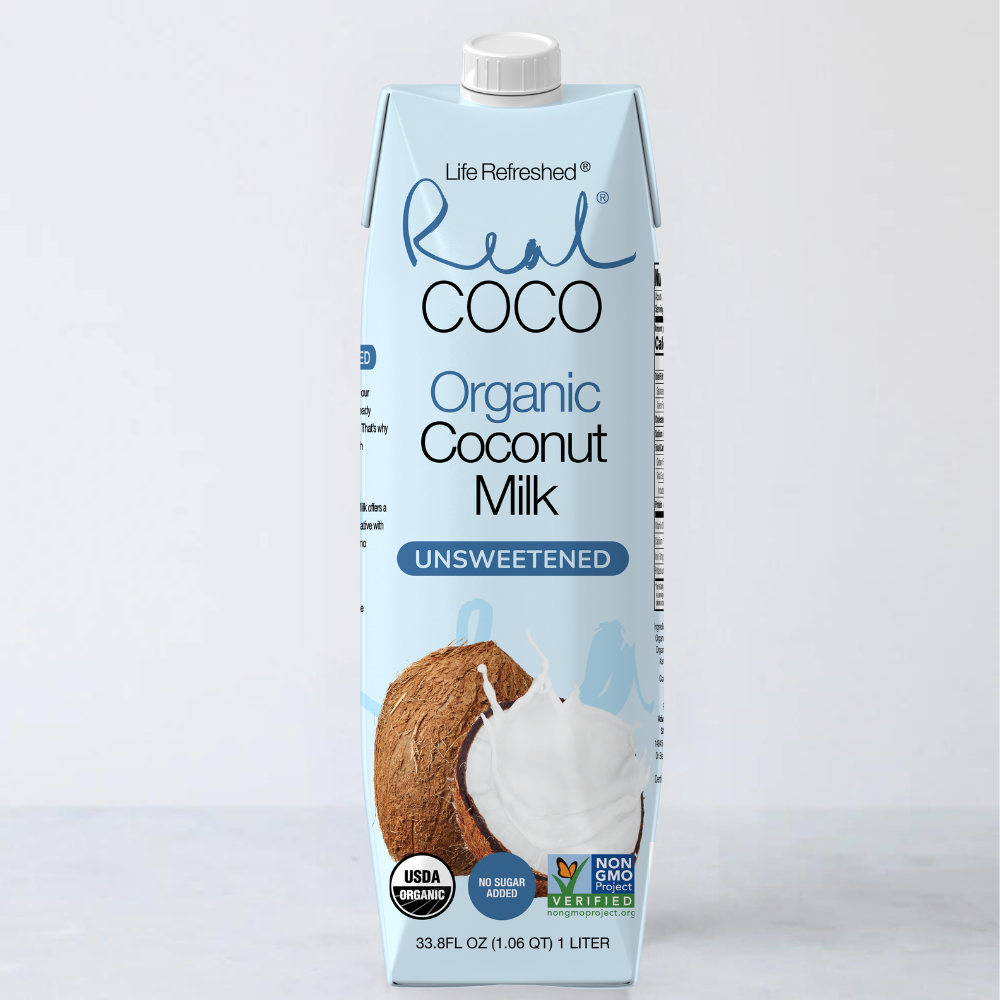 Organic Unsweetened Coconut Milk (1L - 6 Pack) – Real Coco